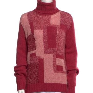Loro Piana cashmere colorblock sweater us12 it48